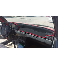 1983-1997 Modellerine Uygun Fiat Uno Torpido Koruma Halısı Siyah Kenar Renk Kırmızı