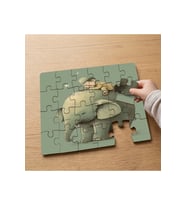Fil ve Çocuk Sevgisi Tasarımlı 24 Parça Ahşap Çocuk Puzzle MPK0811