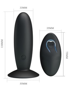 River World 12 Titreşimli Uzaktan Kumandalı G-Spot Mastürbatör A nal Plug