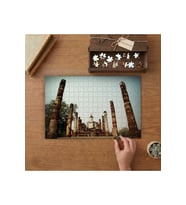 Tayland Sukhothai Tarihi Park Tasarımı 240 parça Ahşap Puzzle Ahşap Kutuda MP09226