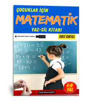 Çocuklar İçin Matematik YAZ-SİL Kitabı (Cırt Cırtlı)