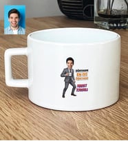 Kişiye Özel Karikatürlü Erkek Öğretmen Lüks Fincan Öğretmenler Günü Hediyesi