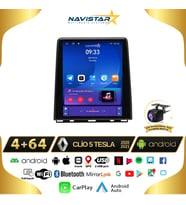 Renault Clio 5 Tesla 4GB + 64GB 2020-2021 Model Kablosuz Carplay Navigasyon Qled Multimedya Sistemi