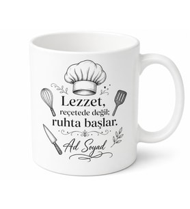 Aşçı Başı Menü Planlama Reçete Mutfak Düzeni Lezzet Temalı Kupa Bardak Hediye