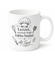 Aşçı Başı Menü Planlama Reçete Mutfak Düzeni Lezzet Temalı Kupa Bardak Hediye