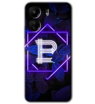 Xiaomi Redmi 13C Kılıf HD Desen Baskılı Kılıf - Dark Neon Yaprak B Harfi