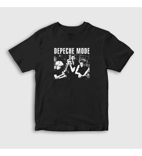 Presmono Unisex Çocuk Siyah Band V2 Depeche Mode T-Shirt 390048tt