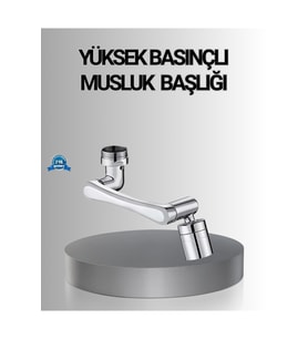 1080° Dönebilen Musluk Başlığı Robotik Kol Havalandırıcı Çok Yönlü Su Yönle