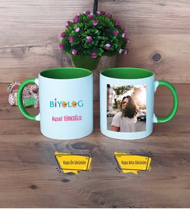 Biyolog Kupa Bardak Yeşil Fotoğraflı Biyologa Hediye