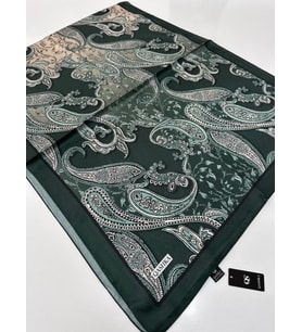 QASHKA Saten İpek Şal Etro Desen LBT0109