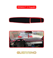 RENAULT 12 - Toros   KAPAKLI TORPİDO KORUMA HALISI KIRMIZI KENAR