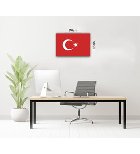 Teksframe (lightbox) Işıklı Türk Bayrağı Portresi 50x70 Cm