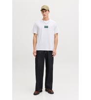 Jack & Jones JJFRANK Erkek Tişört Bisiklet Yaka Kısa Kollu (Beyaz)