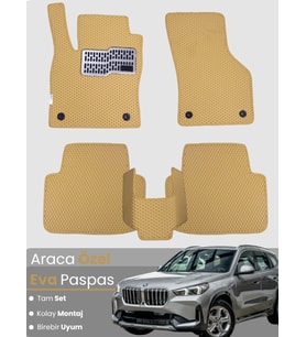 BMW X1 F48 (2015-2022) Uyumlu EVA Paspas Tam Set–Araca Özel,Su Geçirmez,Hızlı ve Kolay Montaj