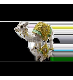 Swarovski Taşlı Anne Deve & Yavru Deve - Gizli Hazneli Masaüstü Hediyelik Süs Eşyası  Hediyelik Kutusunda (Karışık)