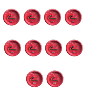 Roll-Up Kullan At Renkli Kırmızı Parti Davet Plastik Tabak - 22 Cm. - 25 Adetlik 10 Paket