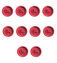 Roll-Up Kullan At Renkli Kırmızı Parti Davet Plastik Tabak - 22 Cm. - 25 Adetlik 10 Paket