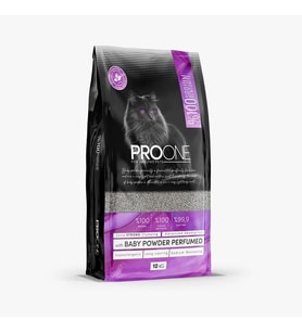 PRO ONE Bebek Pudrası Kokulu İnce Taneli Bentonit Kedi Kumu 10kg