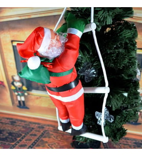 58 CM MERDİVENE TIRMANAN NOEL BABA BÜYÜK BOY YILBAŞI ÇAM AĞACI SÜSLERİ YILBAŞI SÜSÜ VİTRİN SÜSLERİ