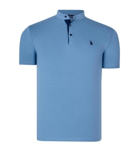 T8560 DEWBERRY T-SHIRT-DÜZ İNDİGO (Karışık)