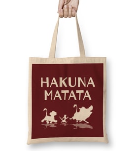 Hakuna Matata Bez Çanta Uzun Saplı