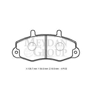 FORD TRANSIT- T15- 96/02; ÖN FREN BALATASI T12 (DİSK) (138,8X64X18)(BRAMAX) 92VB-2K021-AC 865-6350A