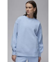 Nike Jordan Jumpman Flight Fleece Crew Oversize Kadın Geniş Kalıp Sweatshirt Açık Mavi
