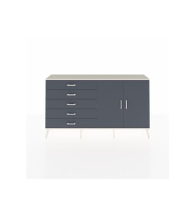 Arges Konsol 2 Raflı 5 Çekmeceli 2 Kapaklı 176x30x99 Aytaşı-Antrasit