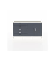 Arges Konsol 2 Raflı 5 Çekmeceli 2 Kapaklı 176x30x99 Aytaşı-Antrasit