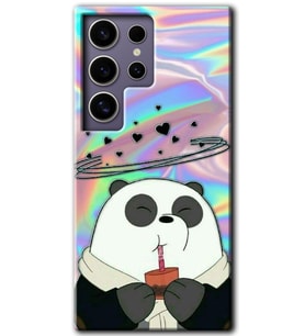 Galaxy S24 Ultra Kılıf HD Desen Baskılı Kılıf - Milkshake Panda