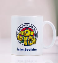 BBaskı  Kişiye Özel İsim Soyisim Yazılı Sarı-Lacivert Taraftar Kupa Bardak  A Kalite Premium Porselen (%80/%20)  Kalıcı Baskı  Günlük Kullanım  Güçlü Paketleme