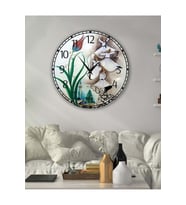 Retro Tasarımlı Duvar Saati 35X35 CM (Baskılı)