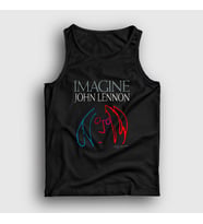 Presmono Unisex Siyah Icon Beatles John Lennon Atlet 34790tt