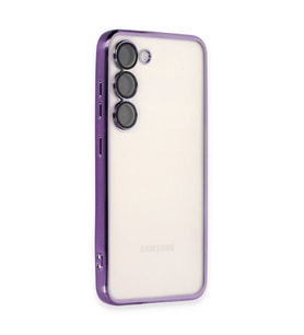Galaxy S23 Kılıf Lensli Silikon - Mor
