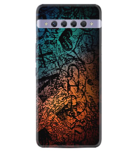 TCL 10 Plus Kılıf Silikon Desen İşaretler Tuval 1716