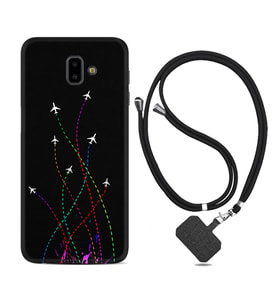 Samsung J6 Plus J7 Prime J7 Pro M20 Kılıf Boyun Askılı Silikon Line Planet 1736