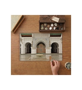 Fas Karaviyyin Üniversitesi Tasarımı 240 parça Ahşap Puzzle Ahşap Kutuda MP01561