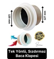 #Klape Tek Yönlü Baca Klapesi Mutfak Sızdırmaz Contalı Çekvalfi Aspiratör Davlumbaz Kötü Koku Önleyi