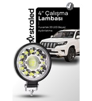33LED 12-24 Volt Yuvarlak Spot Far Oto Çalışma Lambası ATV Kamyon Tır Traktör Offroad