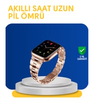 Türkçe Destekli Akıllı Saat Suya Dayanıklı Çok Fonksiyonlu