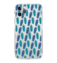 PrintiFy iPhone 11 Pro Max ile Uyumlu Nazar Boncuğu 4 Baskılı Kamera Korumalı Şeffaf Silikon Kılıf