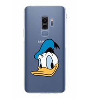 Samsung Galaxy S9 Plus  Kamera Korumalı Kapak Donald Duck Tasarımlı  Şeffaf Kılıf