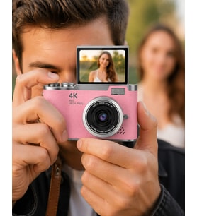 Yeni Nesil Dijital Kamera 48 Selfie Vlog Kamera Flip Screen Zoomlu