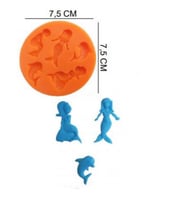 ŞEKER HAMUR KALIBI SİLİKON DENİZKIZI 7,5*7,5 CM