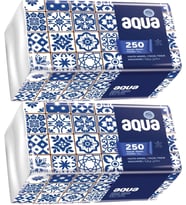 Aqua Pratik Mendil 250 Yaprak Tekli Pk (2 Li Set)
