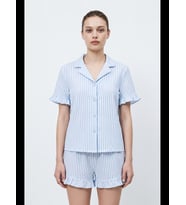 Night Kadın Premium Fırfırlı Pijama Takımı