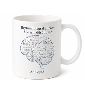 Matematik Öğrencisine İntegral Türev Hesaplayan Beyin Kupası Hediye Bardak