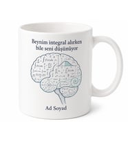 Matematik Öğrencisine İntegral Türev Hesaplayan Beyin Kupası Hediye Bardak