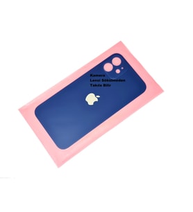 iPhone 12 Arka Pil Batarya Kapağı (CAM) Lacivert