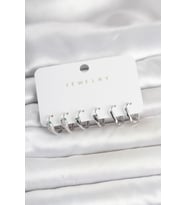 Pirinç Gümüş Renk Yılan Model Kadın Küpe Seti 5886 - HPSBYI4764-7898